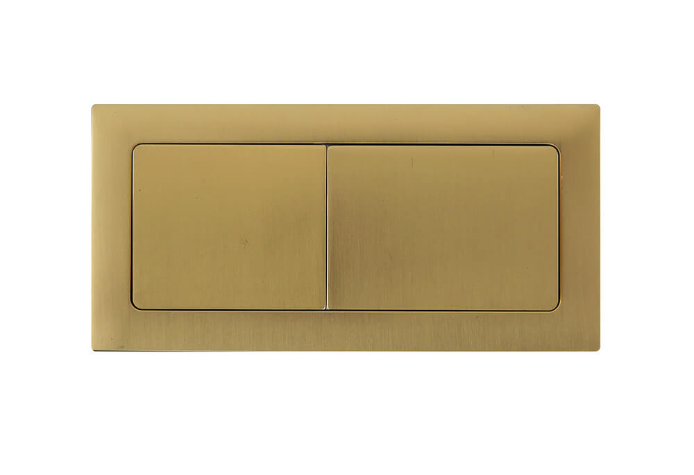 Brushed Brass Square Flush Buttons