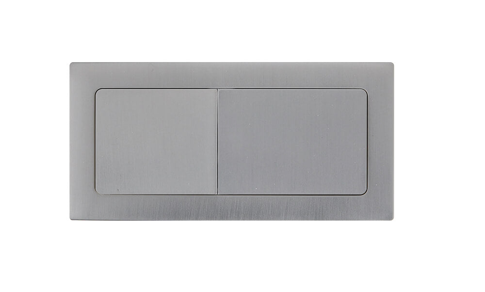 Rectangle Brushed Nickel Flush Button