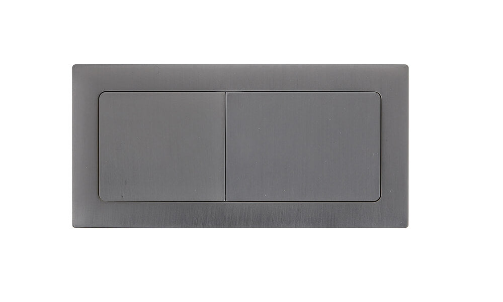 Rectangle Brushed Gunmetal Flush Button