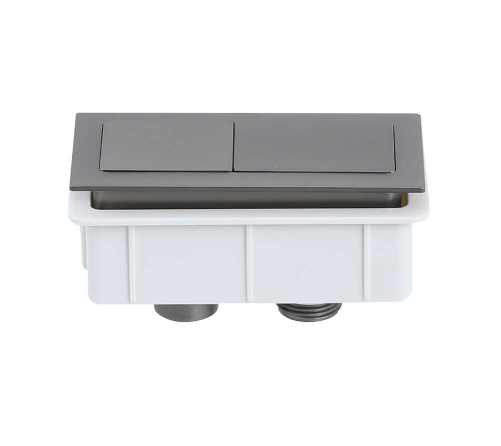 Rectangle Brushed Gunmetal Flush Button