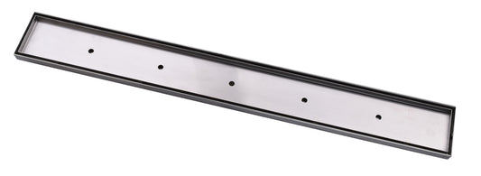 900mm Stainless Steel/Chrome Tile Insertl Floor Waste - Center Cut