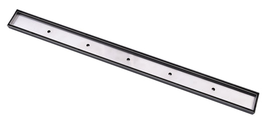 800mm DIY Stainless Steel/Chrome Tile Insertl Floor Waste - No Cut