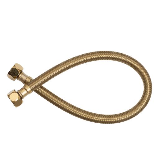 Ezyflow 450mm Flexible Water Connector - Brushed Brass