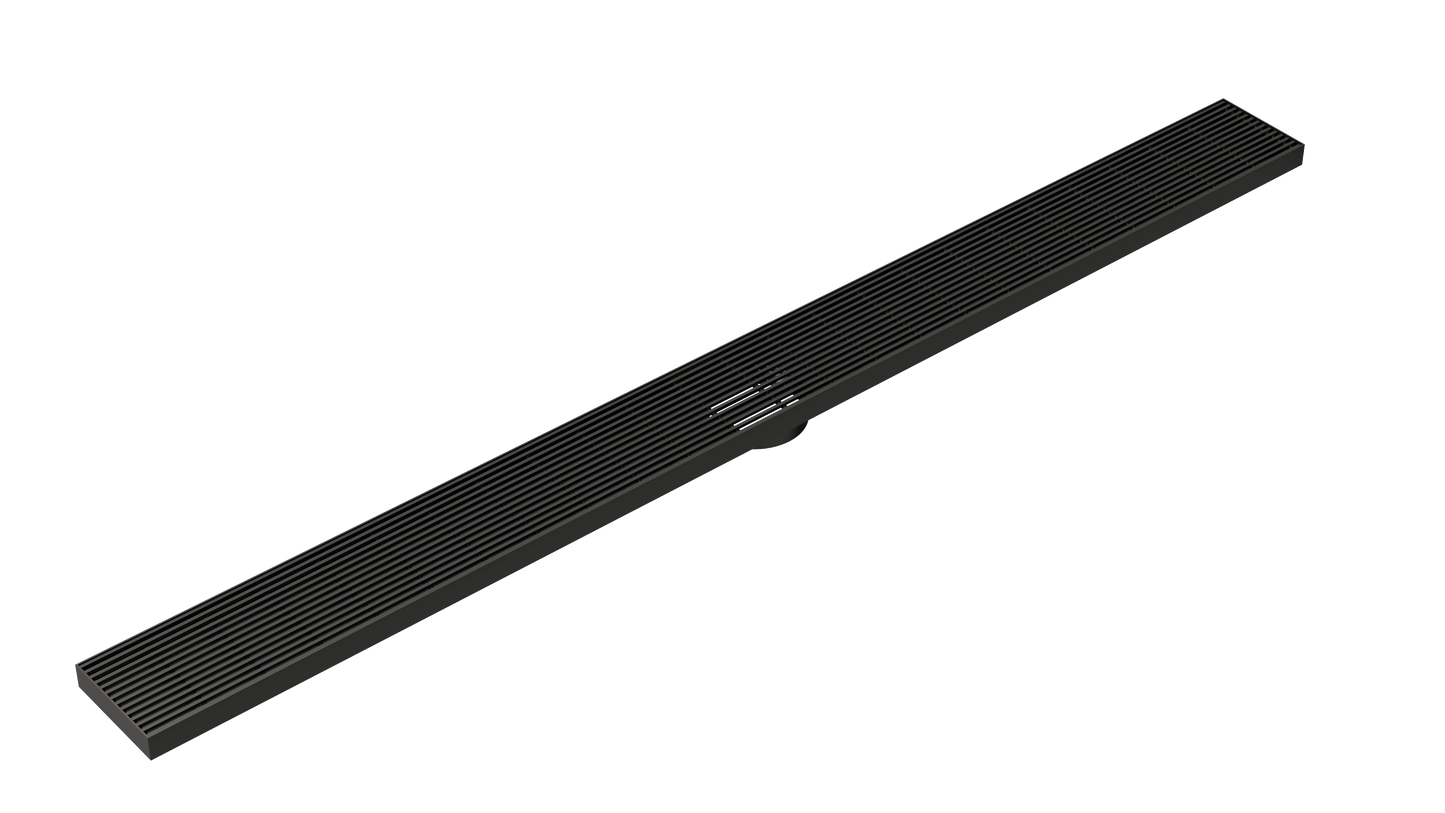 Ezyflow 1200mm Heelguard Linear Waste DN89 - Matte Black