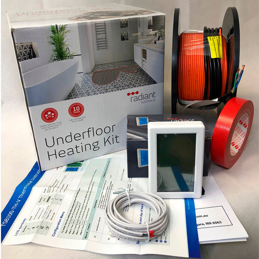 Radiant 1100w/110m Under Tile CABLE Kit for 6.0 - 7.0 sqm Free Floor Area
