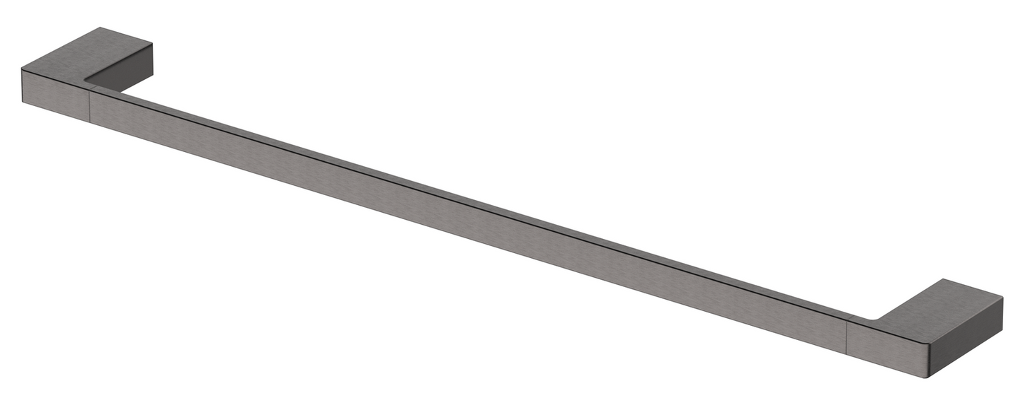 Milos Single Towel Rail - 600mm - Gunmetal
