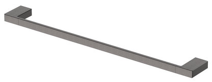 Milos Single Towel Rail - 600mm - Gunmetal