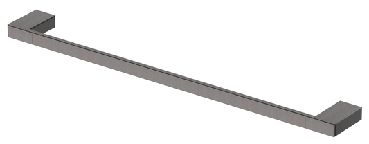 Milos Single Towel Rail - 800mm - Gunmetal