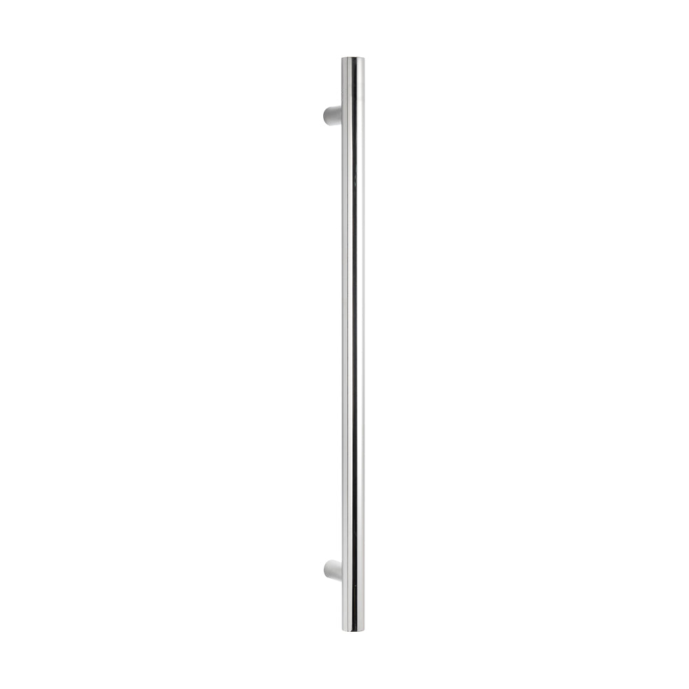 Radiant Vertical Single HEATED Towel Bar 40mm X 950mm Polished SS