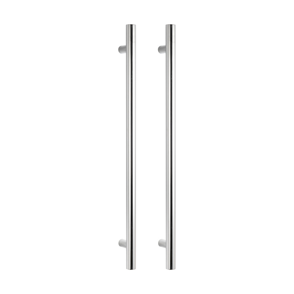 Radiant Vertical Single HEATED Towel Bar 40mm X 950mm Polished SS