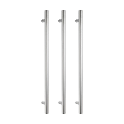 Radiant Vertical Single HEATED Towel Bar 40mm X 950mm Polished SS