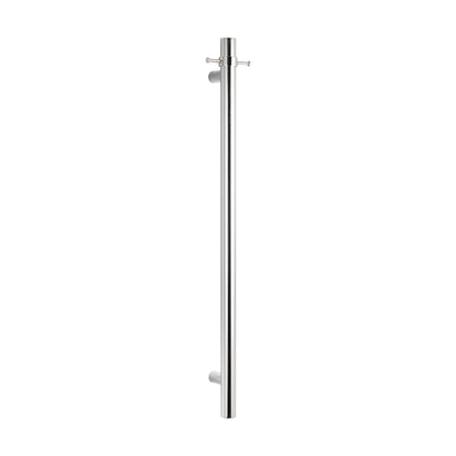 Radiant Polished Vertical 950mm Round NON-HEATED Single Bar Towel Rail