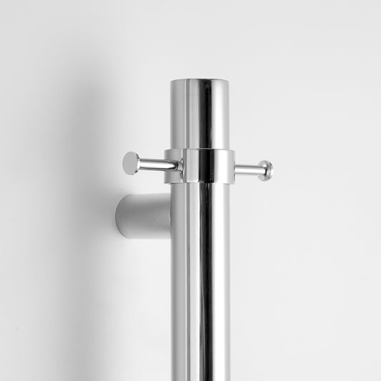 Radiant Vertical Towel Rail Hook for Vertical HEATED Bar Polished SS