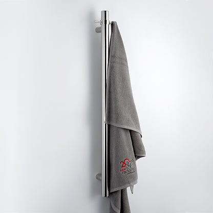 Radiant Polished Vertical 950mm Round NON-HEATED Single Bar Towel Rail