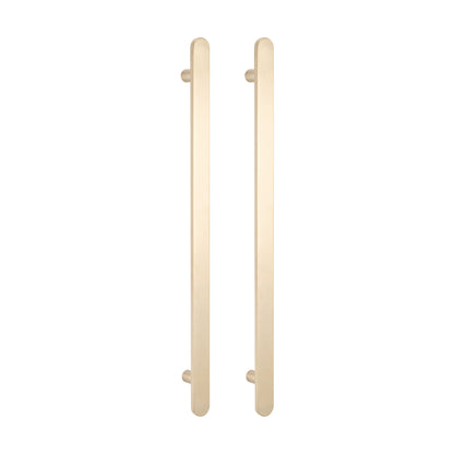 Radiant Warm Brushed Nickel Flat Profile Vertical 930mm NON-HEATED Single Bar Towel Rail