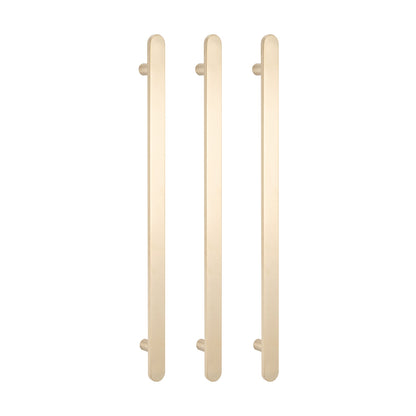 Radiant Warm Brushed Nickel Flat Profile Vertical 930mm NON-HEATED Single Bar Towel Rail