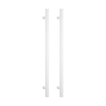 Radiant Vertical Single HEATED Towel Bar 40mm X 950mm Matt White