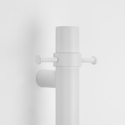 Radiant Vertical Towel Rail Hook for Vertical HEATED Bar Oil Matt White