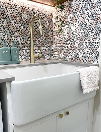 Novi 75x46 Fireclay Butler Sink - Gloss White